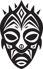 Mystic Legacy African Tribal Vector Symbol Cultural Impression Iconic African Mask Logo