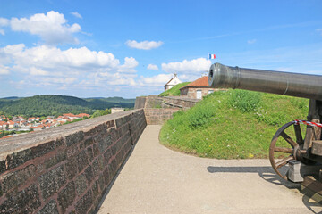 Fototapeta na wymiar Cannon in the Citadel at Bitche in France