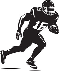 Gridiron Glory American Football Vector Icon Touchdown Titan Black Logo Icon Design