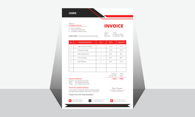 Vector Creative Modern Invoice Business Template