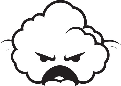 recommend clip art: Sullen Thunderhead Black Cloud Cartoon Icon Angry Cumulus Cartoon Cloud Vector Design