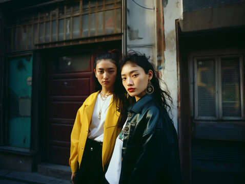 Cool girls, streets of Asia
