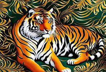 tiger print on simple background