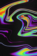Abstract shaped social media vintage film texture template background in rainbow colours