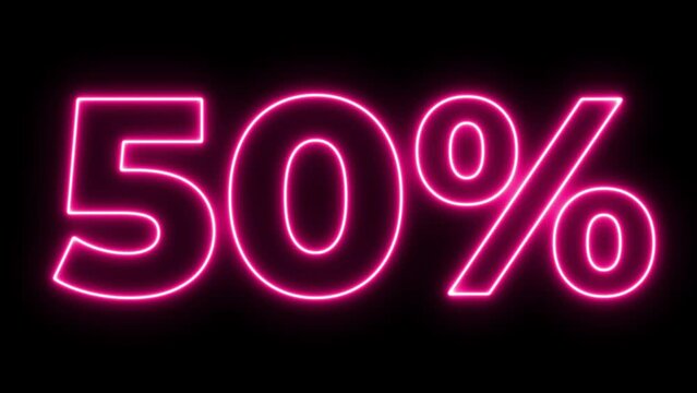 Pink Neon 50 Percent Animation.