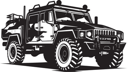 Guardian Rover Black Army Transport Logo Commander s Vehicle 4x4 Army Vector Symbol
