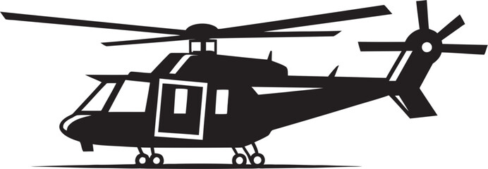 Strategic Skyhawk Vector Black Emblem Combat Copter Army Helicopter Icon