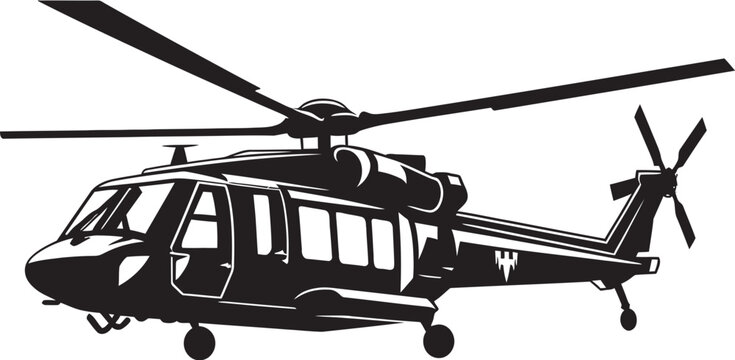 black helicopter graphic, side view clip art preview