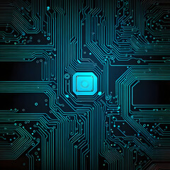 Abstract technology concept. Circuit board, high computer color background. Vector illustration