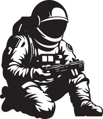 Interstellar Pathfinder Astronaut Helmet Icon Orbital Adventurer Vector Astronaut Symbol