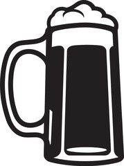 Stout Symbol Black Ale Tankard Hop Harvest Vector Beer Stein Logo