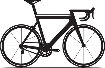 Classic Wheel Black Bike Design Cycle Craft Black Vector Icon