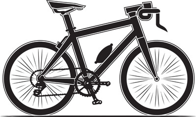 CycleCraft Sleek Black Bike Emblem PedalPerfect Vector Bicycle Icon