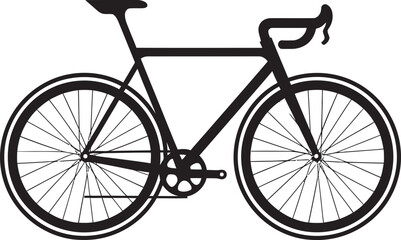 Classic Wheel Black Bike Design Cycle Craft Black Vector Icon