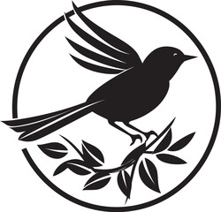 Aviary Maven Black Bird Nest Icon Nest Weaver Vector Icon Design