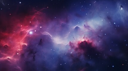 Fototapeta na wymiar Purple and red color tones of outer space galaxy, supernova nebula background
