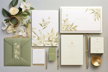Indulge in the exquisite beauty of this stunning assortment of luxury botanical gold wedding frame elements. Each circular design is meticulously crafted with delicate glitters, graceful leaf branches