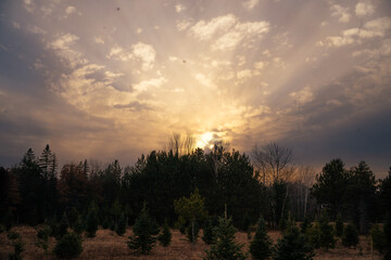 sunset in the mountains