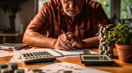 Calculating Wealth: A Scene of Intense Financial Planning and Management