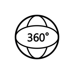 360 Icon Vector Design Template