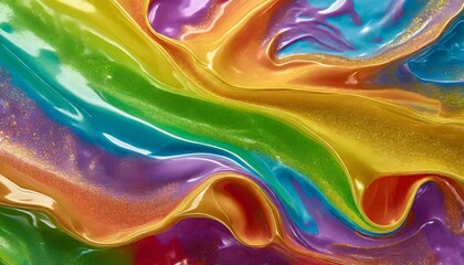 Colorful liquid rainbow texture
