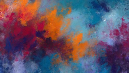 modern impressionism abstract wallpaper background in multiple colors - obrazy, fototapety, plakaty