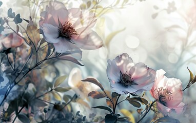 Beautiful spring flowers. Floral background. Vintage toned image