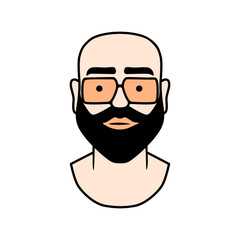 Bearded Man with Glasses