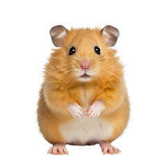 Cute Hamster in a Full Body Photo, Isolated on Transparent Background, PNG