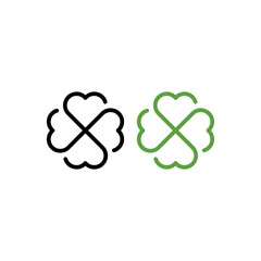 Clover Icon Vector Design Template