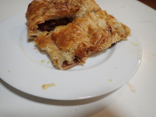 sweet homemade apple strudel on a plate