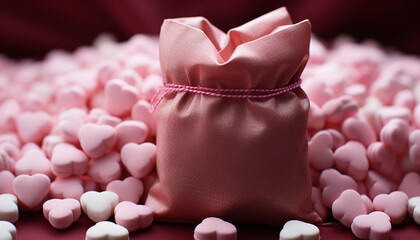 Sweet candy heart decoration for a love filled celebration generated by AI