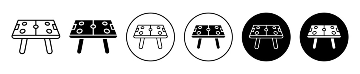 Air hockey icon logo symbol. table top air hockey indoor game play in club vector illustration editable  