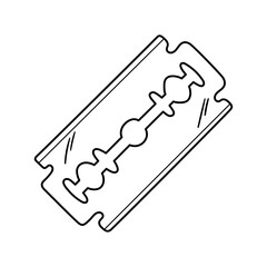 Razor vector icon in doodle style. Symbol in simple design. Cartoon object hand drawn isolated on white background.
