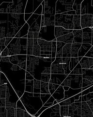 Bartlett Tennessee Map, Detailed Dark Map of Bartlett Tennessee