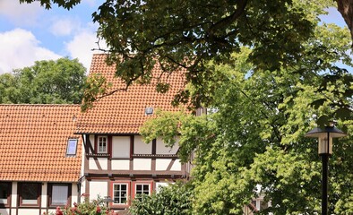Historisches Fachwerkhaus im Zentrum von Stadthagen in Niedersachsen	