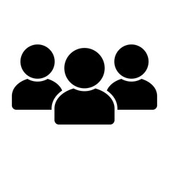 People, person, group, team icon vector design template illustration in trendy flat style to suit your web design