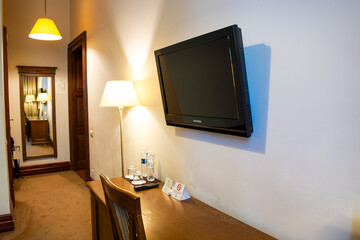 Interior bedroom for rent in hotel