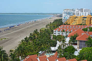 Strand von La Boquilla, Cartagena de Indas, Kolumbien