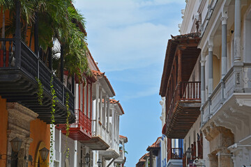 In der Altstadt von Cartagena, Kolumbien - obrazy, fototapety, plakaty