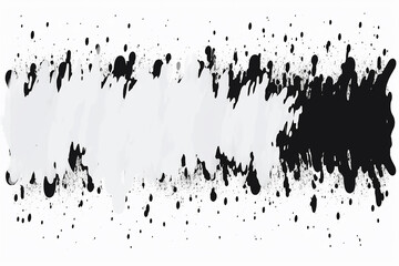 Abstract Black and White Brush Strokes Banner - Created with Generative AI Tools