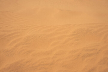 Fototapeta na wymiar The texture of sand in the desert as a natural background.