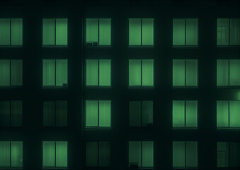 apartment windows at night