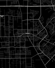 Pearland Texas Map, Detailed Dark Map of Pearland Texas