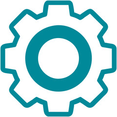Classic gear with teeth. vektor icon illustation