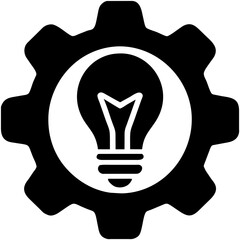 Gear with a gear-shaped bulb. vektor icon illustation