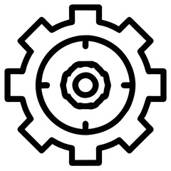 Clockwork gear icon. vektor icon illustation - obrazy, fototapety, plakaty