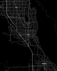 Provo Utah Map, Detailed Dark Map of Provo Utah