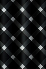 Retro Black Plaid Textile Pattern Tartan Cloth Crisscrossed Lines Checkered Cozy Rustic Sett Wallpaper Background Backdrop - obrazy, fototapety, plakaty