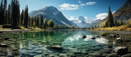 Fotobehang Beautiful lake scenery in Canada. © meta